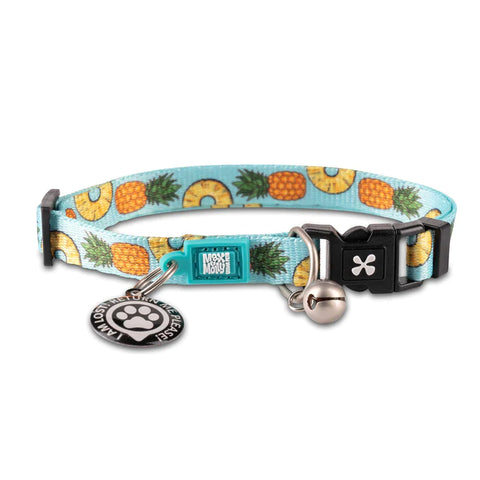 Max and Molly Smart ID Cat Collar Pineapple