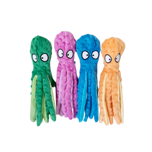 The Doggy Bag's Crinkle squeaky Octopus Dog Toy