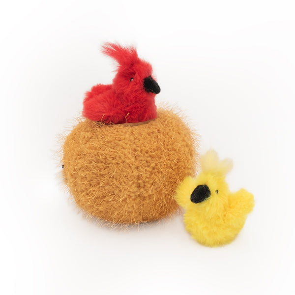 ZippyClaws Burrow Cat Toy- Birds In Nest