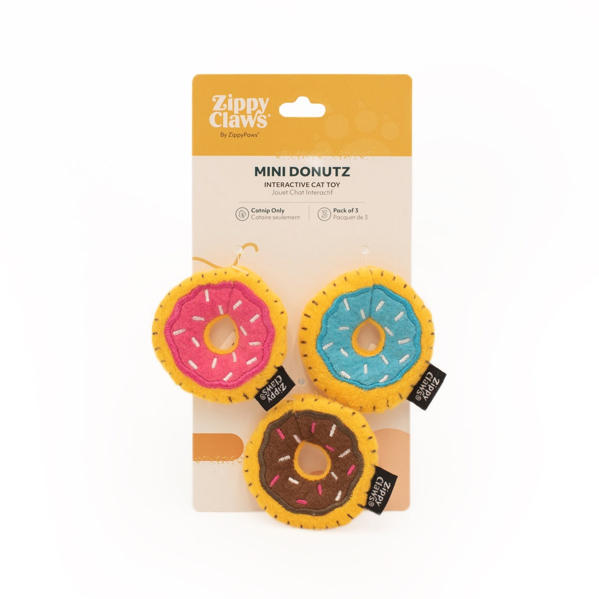 ZippyClaws Mini Donutz Cat Toy 3-Pack