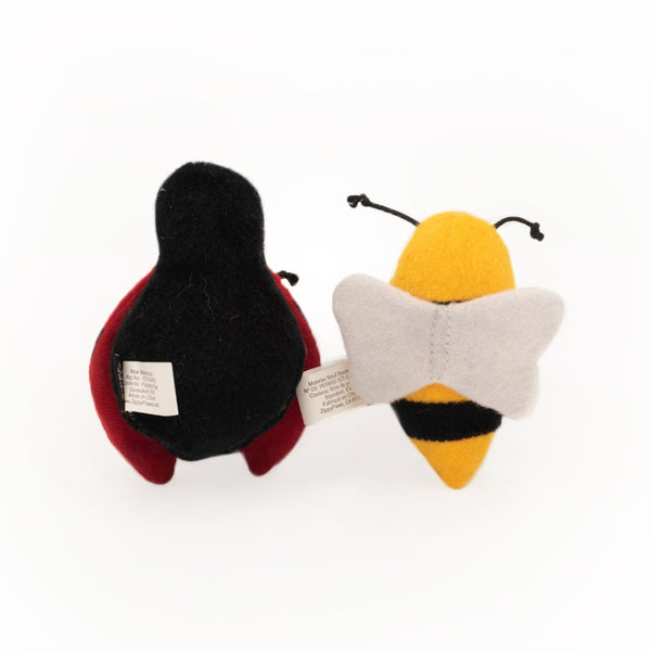 ZippyClaws Cat Toy- Lady Bug and Bee 2 Pack