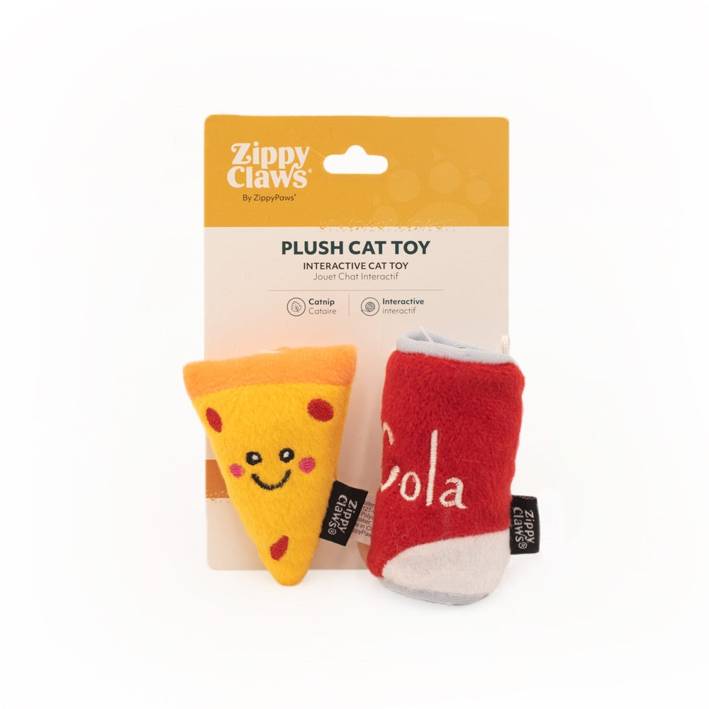 ZippyClaws Cat Toy- Nom Nomz Pizza and Cola