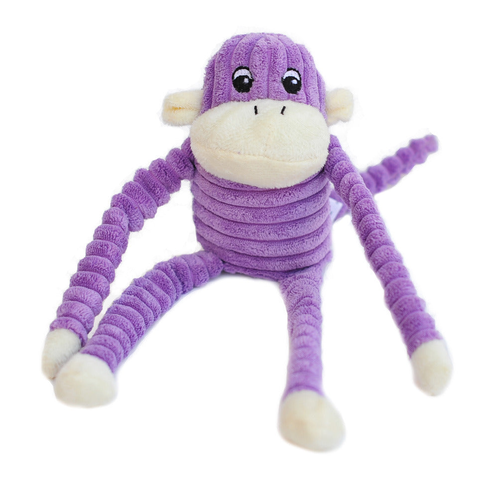 Zippy Paws Spencer the Monkey Purple Small Dog Toy