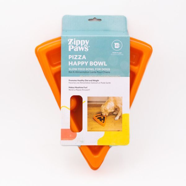 Zippy Paws® Pizza Happy Bowl Slow Feed Bowl for Dogs