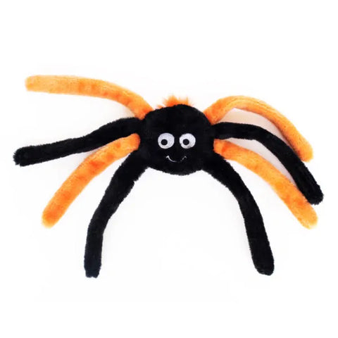 Zippy Paws Crinkle Plush squeaky dog toy, Spiderz halloween themed dog toy.