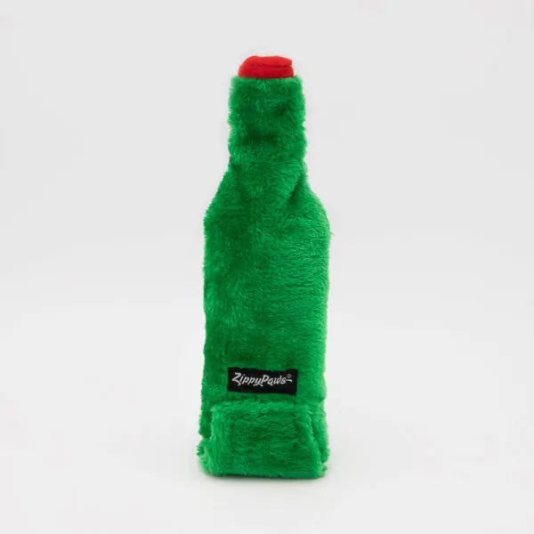 Zippy Paws Holiday Happy Hour Crusherz Dog Toy- Reindeer Beer