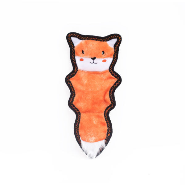 Zippy Paws Z-Stitch Fox- The no-stuffing Fox is made from super soft plush fabric, features embroidered details and includes a trio of round squeakers for three times the noisy fun! Constructed using ZippyPaws’ exclusive Z-Stitch® webbing and multi-layered fabric, the extra-tough plush Skinny Peltz Fox toy can withstand some chewing – and hours of playing and cuddling! Dimensions: 33cm x 15cm.