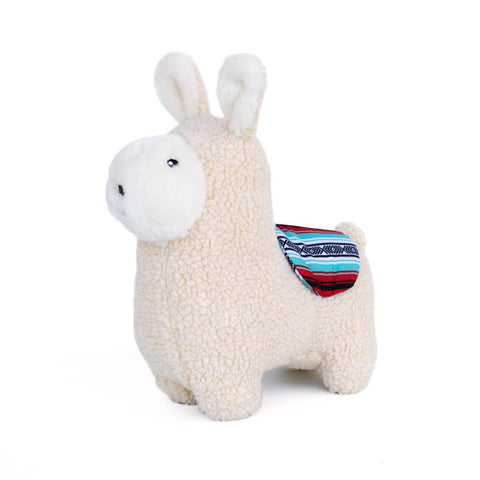 Zippy Paws Liam The Llama Squeaky Plush Dog Toy