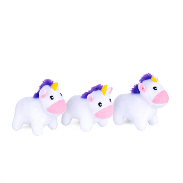 Zippy Paws Interactive Burrow Dog Toy Unicorns in a Rainbow