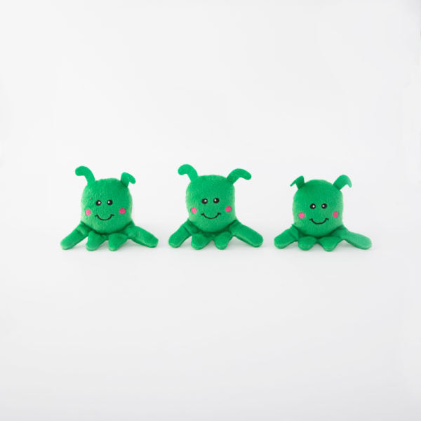 Zippy Paws Burrow Aliens in UFO Squeaky Burrow Dog Toy