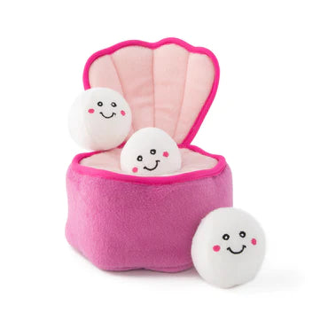 Zippy Paws Burrow Interactive Dog Toy- Pearls In Oyster