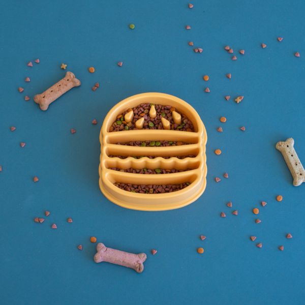 Zippy Paws® Hamburger Happy Bowl Slow Feed Bowl for Dogs
