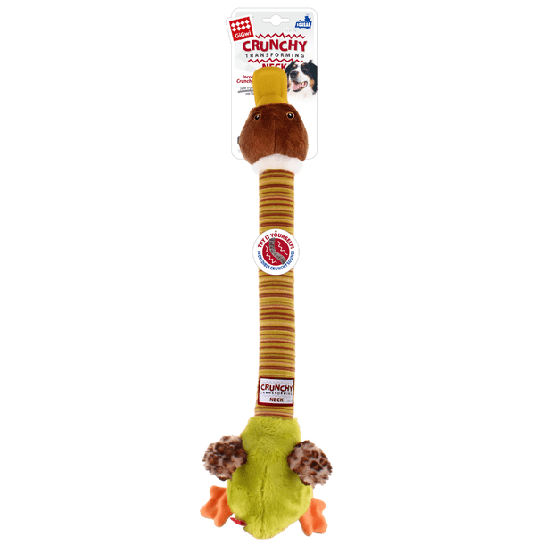 GiGwi Crunchy Plush Friendz Duck Dog Toy 3 x Sizes