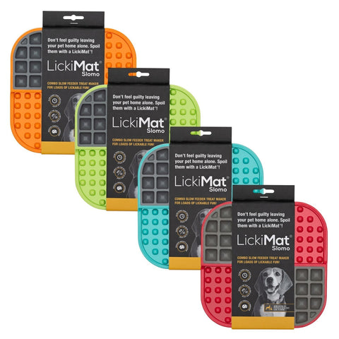 LickiMat SloMo™ Wet & Dry Double Slow Food Dog Bowl. Dog enrichment, lick mat and slow feed bowl in one.