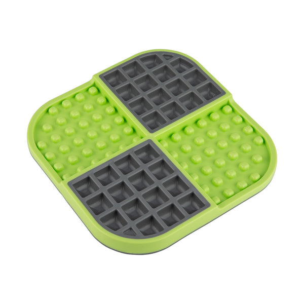 LickiMat Slomo Helps reduce, anxiety, stress and boredom. This slow feeder lick mat for dogs is perfect for both raw and dry food and treats too!