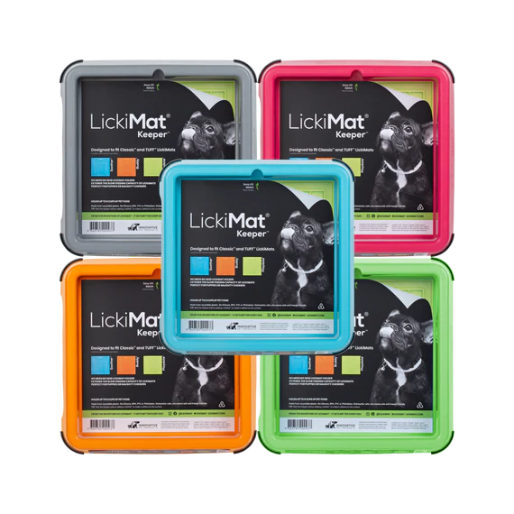 LickiMat Indoor LickiMat keeper. Fits your Tuff and Classic Enrichment Lick Mats. Keeps your Lick Mat from being chewed and sliding.