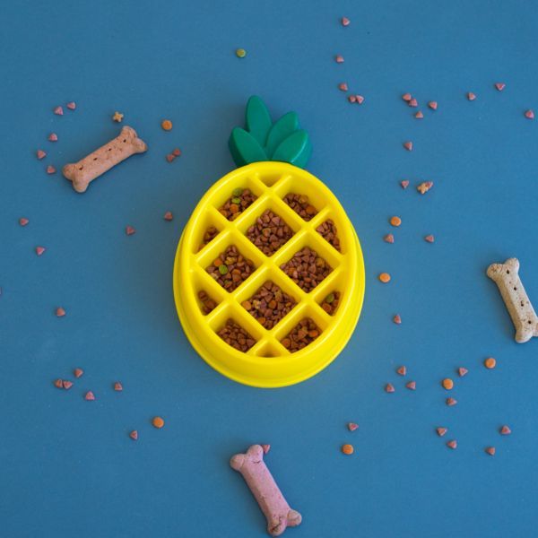 Zippy Paws®Pineapple Happy Bowl Slow Feed Bowl for Dogs