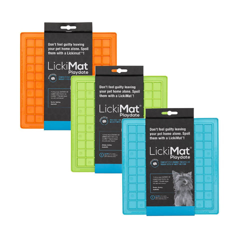 LickiMat® products are designed as tasty boredom busters for cats and dogs. By spreading your pet's favourite soft treat over the surface, you create a fun enriching and engaging experience with pets licking a tasty treat. Freeze treats in summer for refreshing longer lasting entertainment.