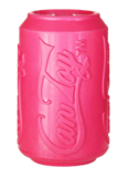 Soda Pup Can Toy Durable Rubber Chew Toy and Treat Dispenser in Pink for Puppies