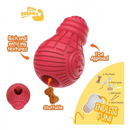 GiGwi Rubber Bulb treat dispenser Dog Toy Medium