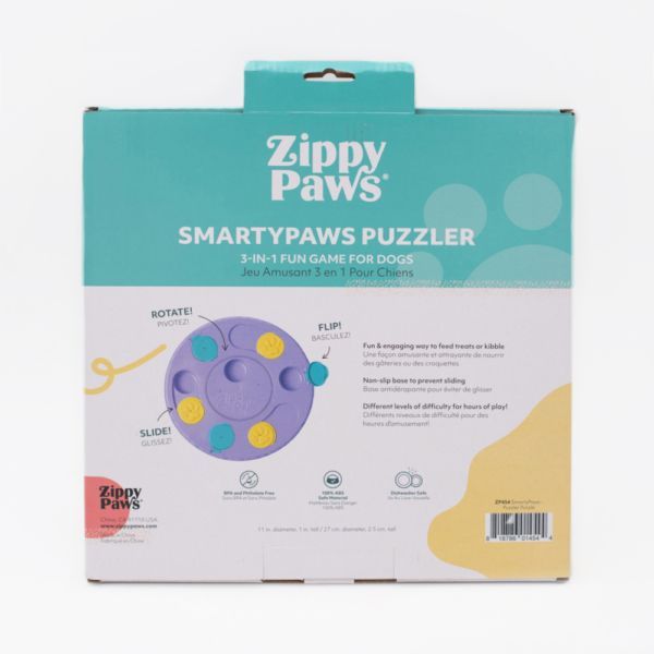 ZippyPaws® Smarty Paws Puzzler For Dogs Purple interactive dog toy puzzle