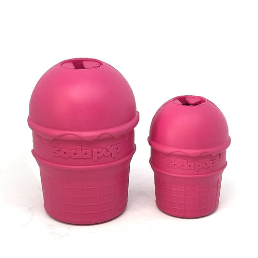 Sodapup Ice Cream Cone Chew Toy and Treat Dispenser- Medium