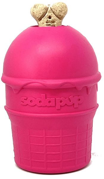 Sodapup Ice Cream Cone Chew Toy and Treat Dispenser- Medium