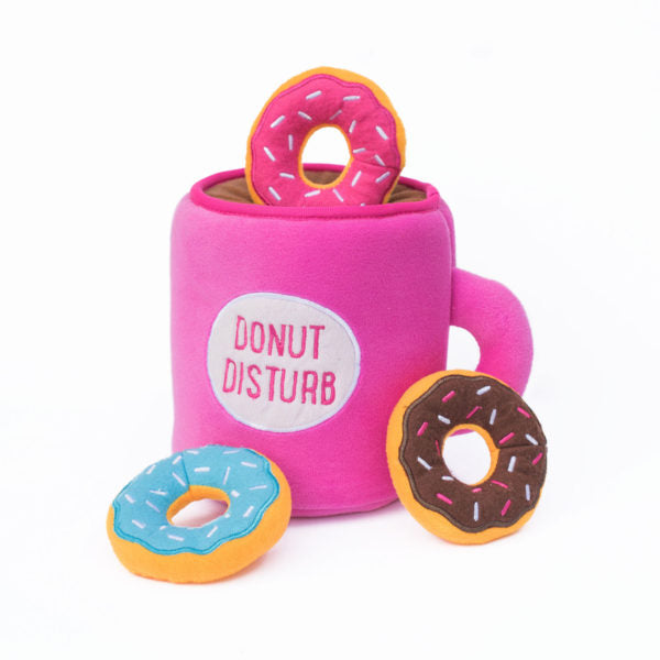 Zippy Burrow Coffee and Donutz Hide and Seek Dog Toy